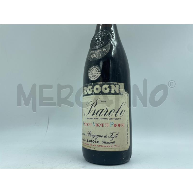 BOTTIGLIA BAROLO BORGOGNO 1961 | Mercatino dell'Usato Torino via ceresole 2