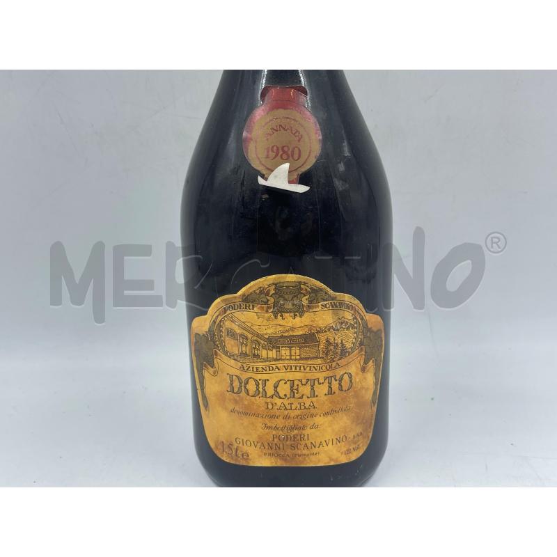 BOTTIGLIA DOLCETTO 1980 1,5 LT. PODERI SCANAVINO | Mercatino dell'Usato Torino via ceresole 2