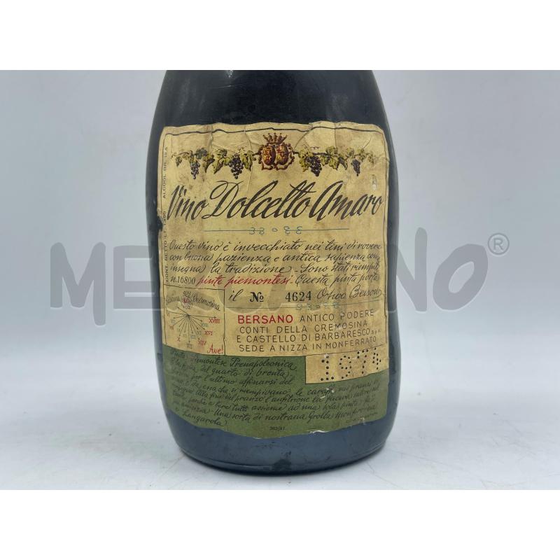 BOTTIGLIA DOLCETTO AMARO 1974 NUM. 4624 BERSANO | Mercatino dell'Usato Torino via ceresole 3