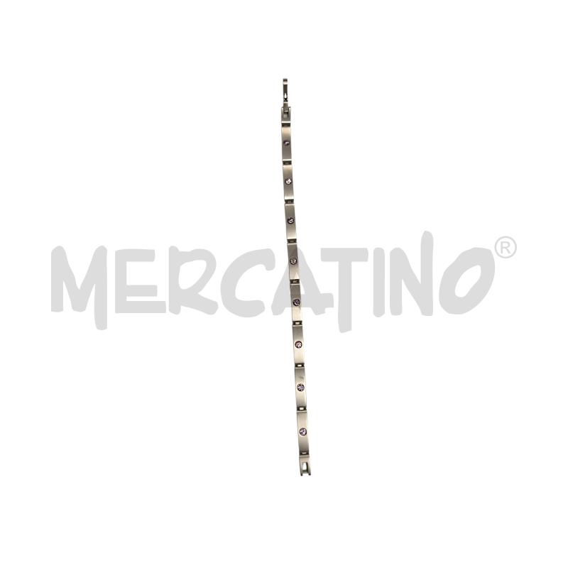 BRACCIALETTO  MORELLATO ACCIAIO PIETRE ROSA  | Mercatino dell'Usato Torino via ceresole 5