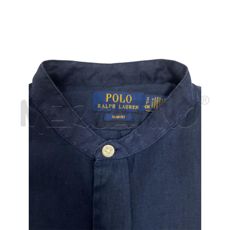 CAMICIA UOMO RALPH LAUREN BLU LINO  | Mercatino dell'Usato Torino via ceresole 2