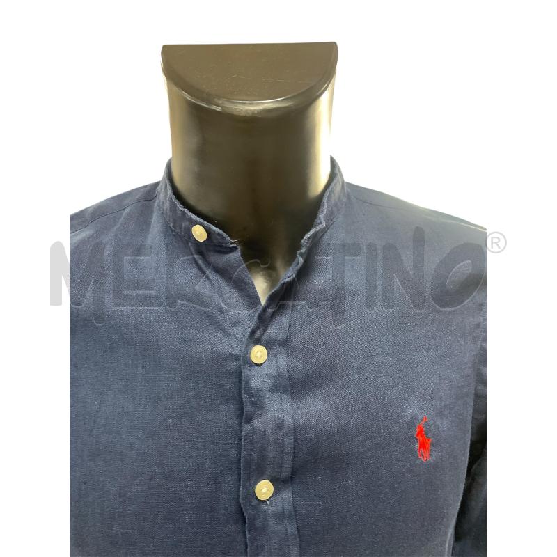 CAMICIA UOMO RALPH LAUREN BLU LINO  | Mercatino dell'Usato Torino via ceresole 3