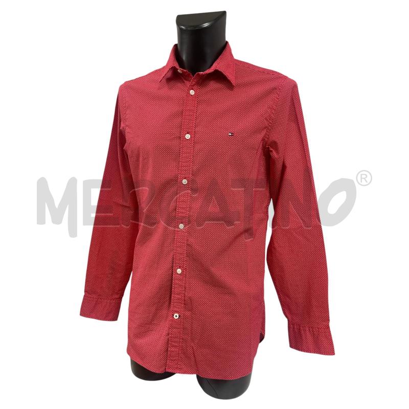 CAMICIA UOMO  TOMMY HILFIGER FLEX ROSSO  | Mercatino dell'Usato Torino via ceresole 1
