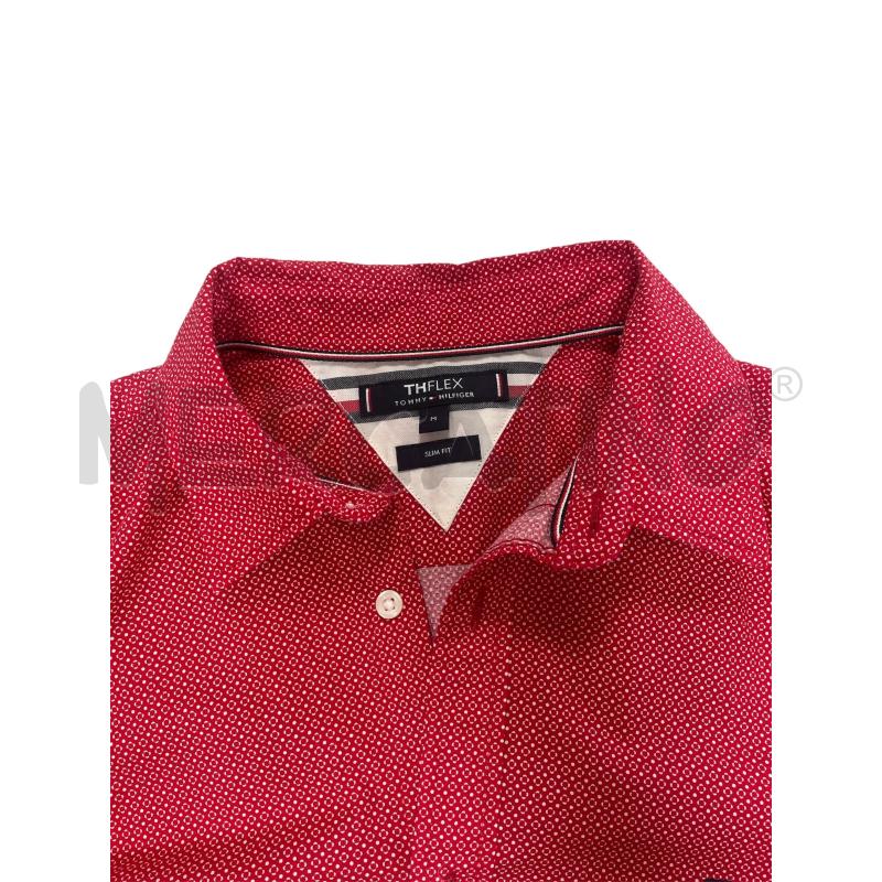 CAMICIA UOMO  TOMMY HILFIGER FLEX ROSSO  | Mercatino dell'Usato Torino via ceresole 5