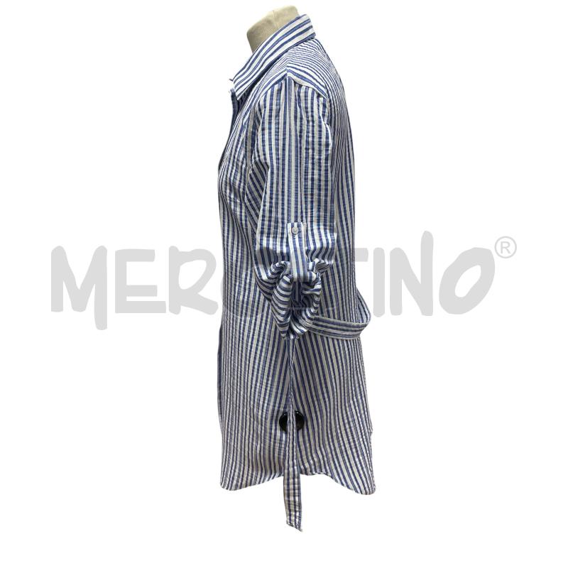 CAMICIA VESTITO DONNA RALPH LAUREN RIGHE BIANCO AZZURRO | Mercatino dell'Usato Torino via ceresole 2