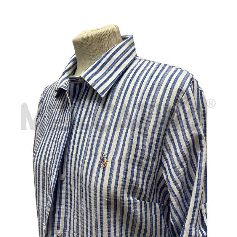 CAMICIA VESTITO DONNA RALPH LAUREN RIGHE BIANCO AZZURRO | Mercatino dell'Usato Torino via ceresole 4