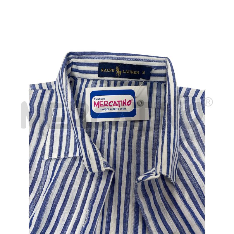 CAMICIA VESTITO DONNA RALPH LAUREN RIGHE BIANCO AZZURRO | Mercatino dell'Usato Torino via ceresole 5