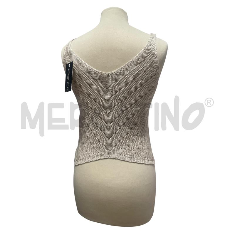 CANOTTA DONNA NUNA LIE BEIGE GLITTERATA | Mercatino dell'Usato Torino via ceresole 3