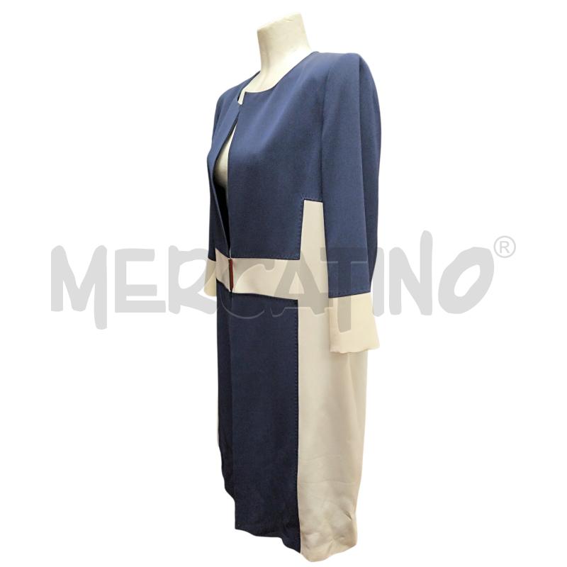 CAPPOTTO DONNA  ELENA MIRÒ NUOVO BLU BIANCO  | Mercatino dell'Usato Torino via ceresole 2