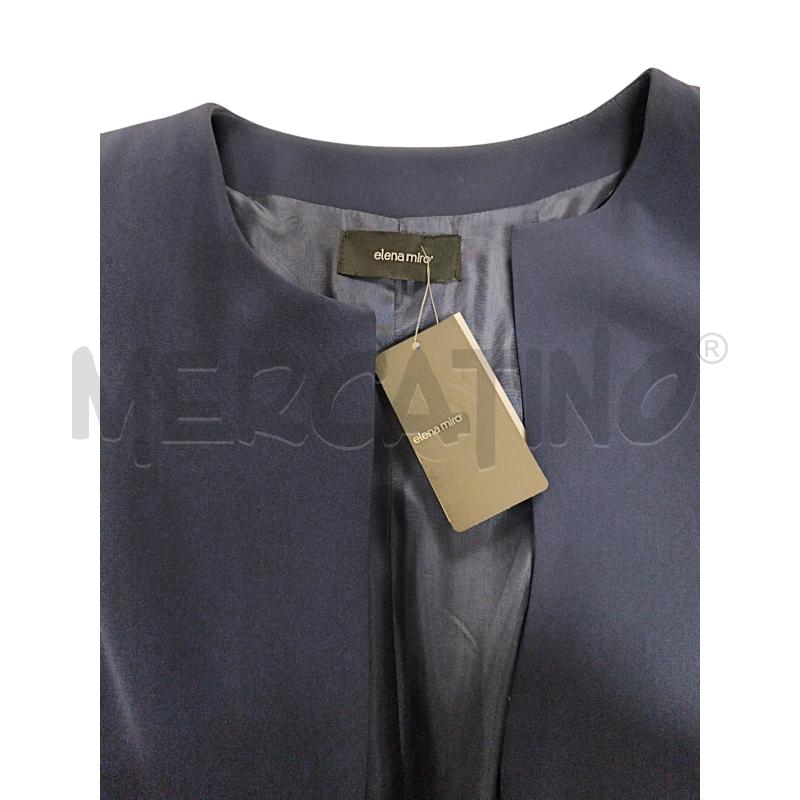 CAPPOTTO DONNA  ELENA MIRÒ NUOVO BLU BIANCO  | Mercatino dell'Usato Torino via ceresole 4