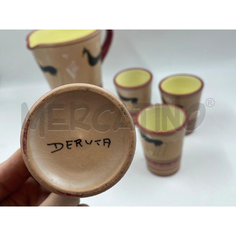 CARAFFA CON TAZZE IN TERRACOTTA DERUTA | Mercatino dell'Usato Torino via ceresole 1