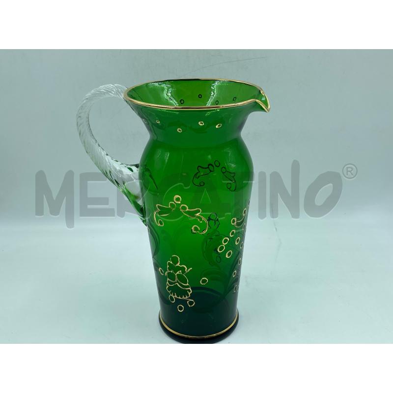 CARAFFA VETRO VERDE | Mercatino dell'Usato Torino via ceresole 1