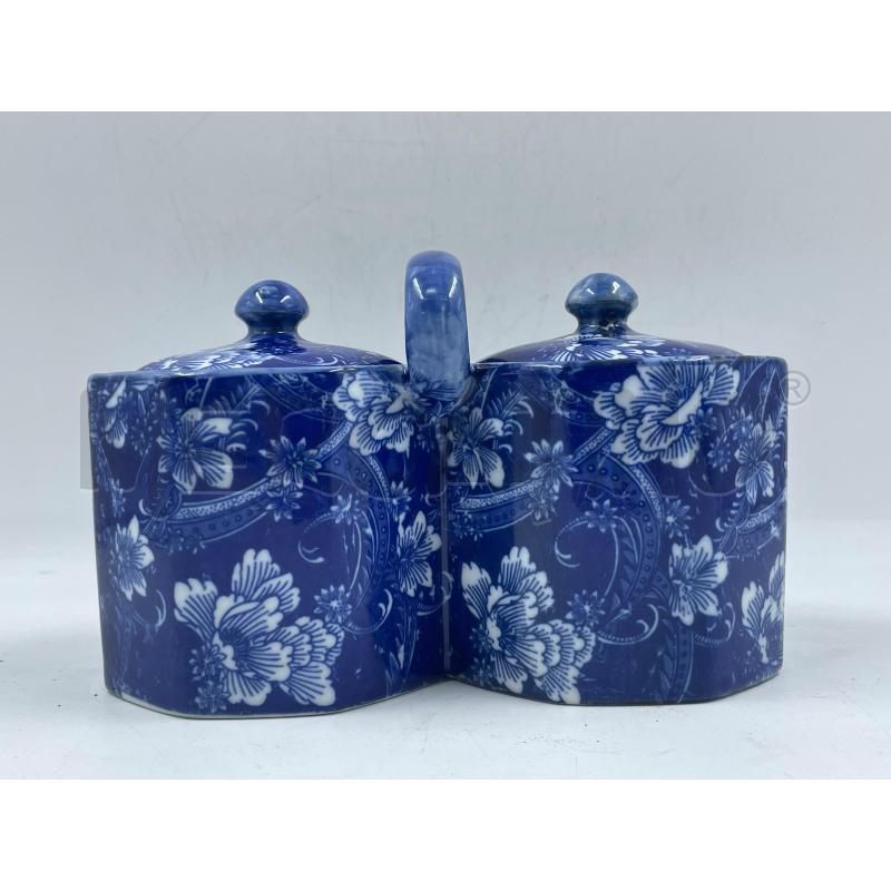 COPPIA BARATTOLO CERAMICA BLU | Mercatino dell'Usato Torino via ceresole 1
