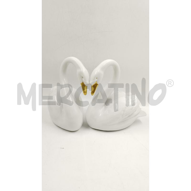 COPPIA CIGNI PORCELLANA UNGHERESE | Mercatino dell'Usato Torino via ceresole 1