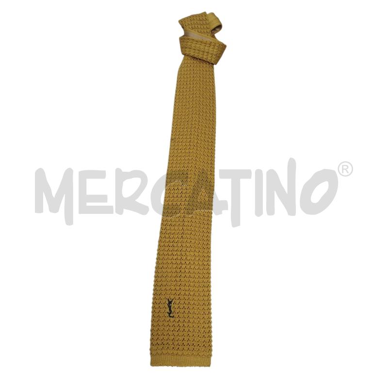 CRAVATTA YSL GIALLO 100% SETA | Mercatino dell'Usato Torino via ceresole 1