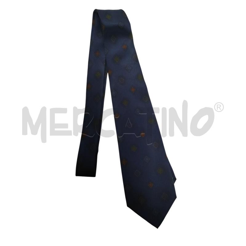 CRAVATTA YVES SAINT LAURENT BLU ROMBI  | Mercatino dell'Usato Torino via ceresole 1
