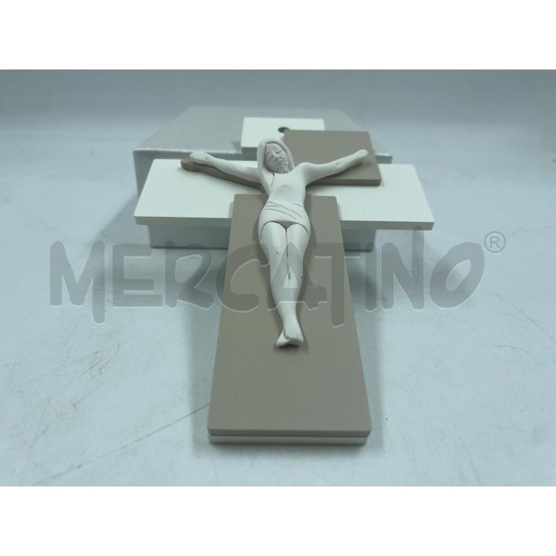 CROCIFISSO IN CERAMICA GRIGIO | Mercatino dell'Usato Torino via ceresole 4