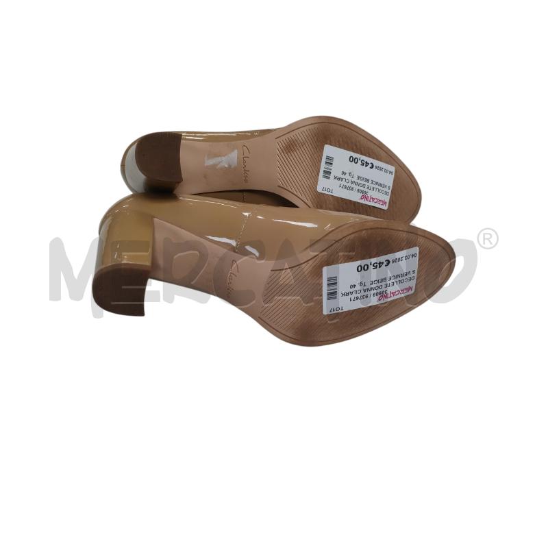 DECOLLETE DONNA CLARKS VERNICE BEIGE | Mercatino dell'Usato Torino via ceresole 4
