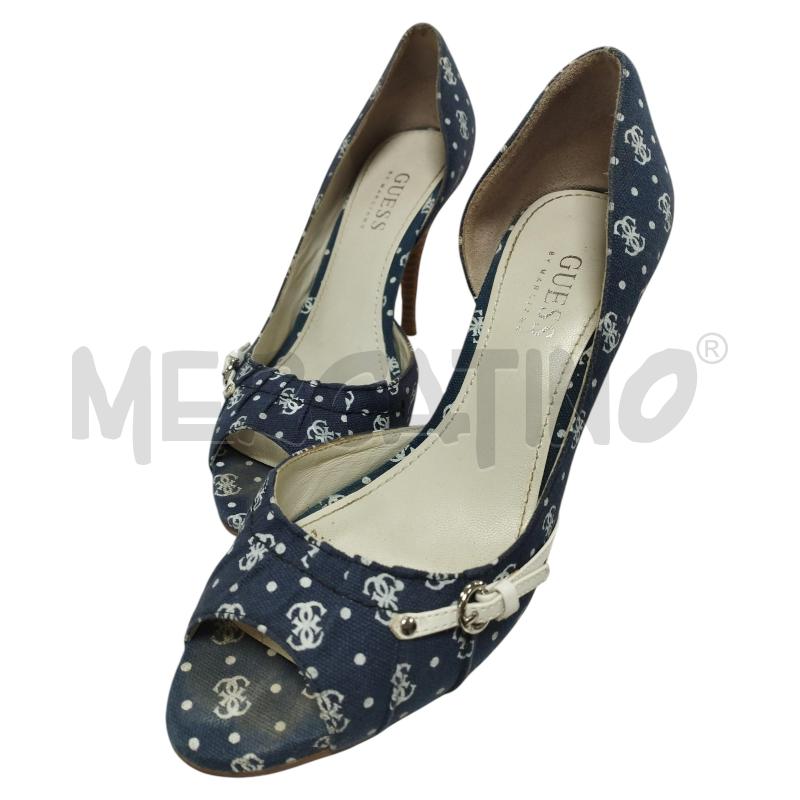DECOLLETE DONNA GUESS JEANS BLU TACCO  | Mercatino dell'Usato Torino via ceresole 3