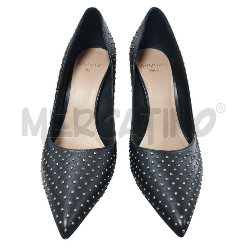 DECOLLETE DONNA NERO BORCHIE POIS  | Mercatino dell'Usato Torino via ceresole 2
