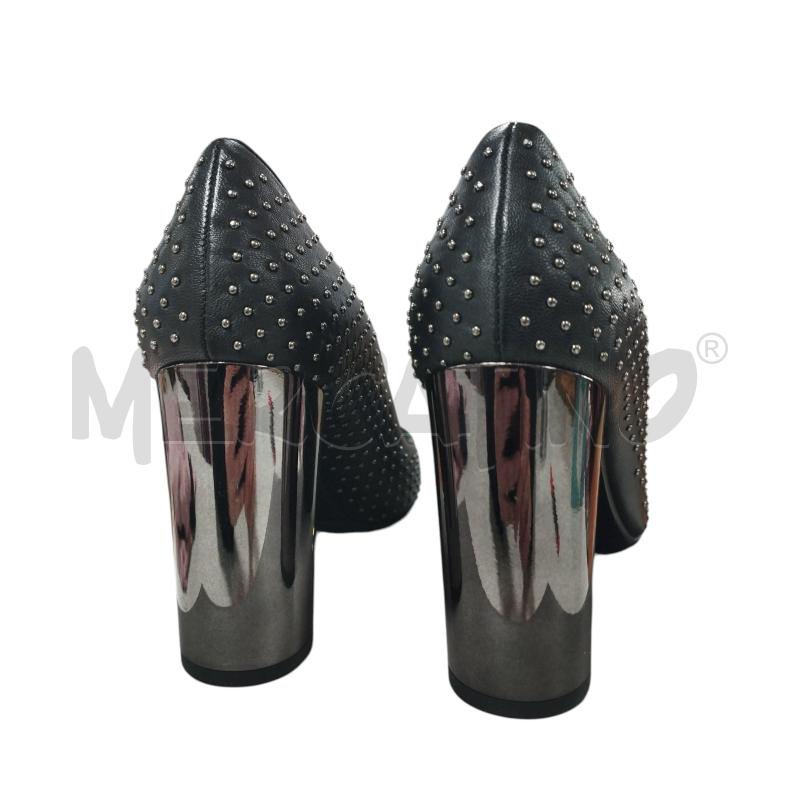 DECOLLETE DONNA NERO BORCHIE POIS  | Mercatino dell'Usato Torino via ceresole 3