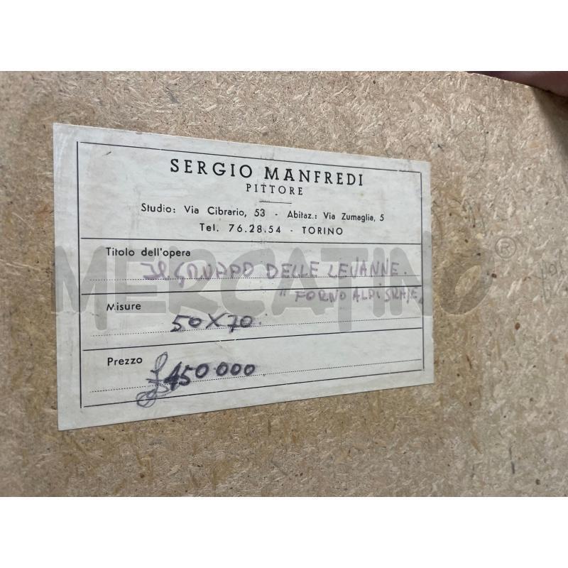 DIPINTO SU MASONITE SERGIO MANFREDI 1967 | Mercatino dell'Usato Torino via ceresole 4