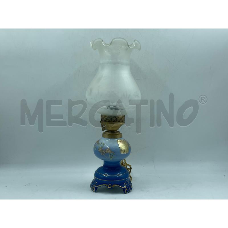 LAMPADA CERAMICA AZZURRA | Mercatino dell'Usato Torino via ceresole 3