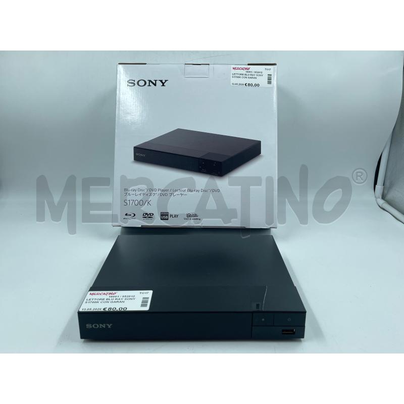 LETTORE BLU RAY SONY S1700K CON GARANZIA | Mercatino dell'Usato Torino via ceresole 1