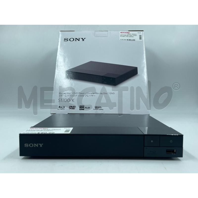 LETTORE BLU RAY SONY S1700K CON GARANZIA | Mercatino dell'Usato Torino via ceresole 3