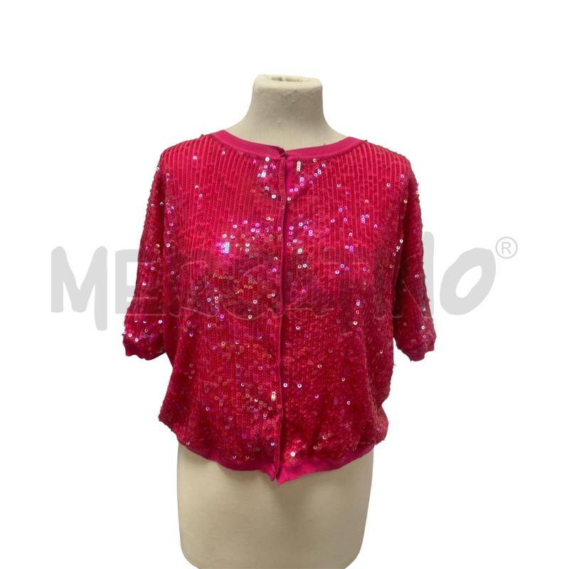 MAGLIONCINO DONNA TWIN SET SIMONA BARBIERI FUCSIA PAILLETTES  | Mercatino dell'Usato Torino via ceresole 1