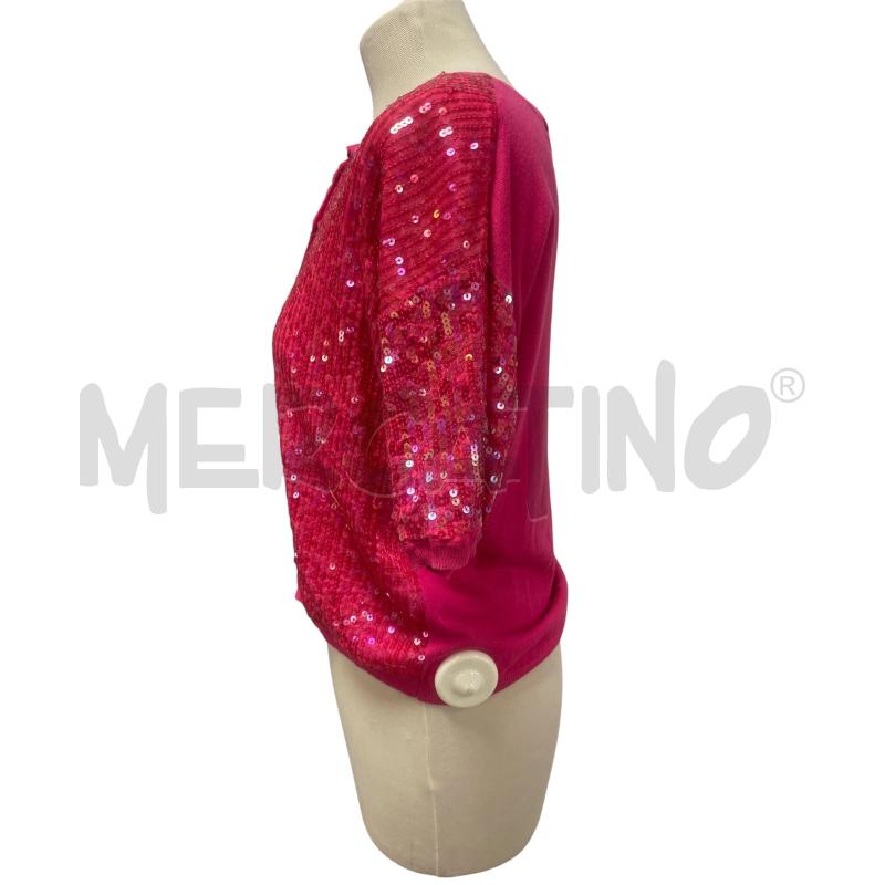 MAGLIONCINO DONNA TWIN SET SIMONA BARBIERI FUCSIA PAILLETTES  | Mercatino dell'Usato Torino via ceresole 2