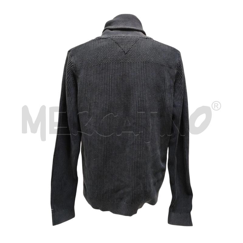 MAGLIONE UOMO TOMMY BLU SCURO  | Mercatino dell'Usato Torino via ceresole 3