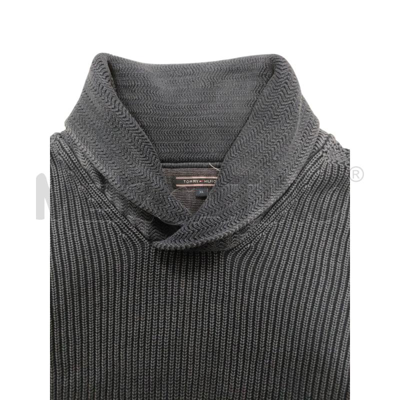 MAGLIONE UOMO TOMMY BLU SCURO  | Mercatino dell'Usato Torino via ceresole 4