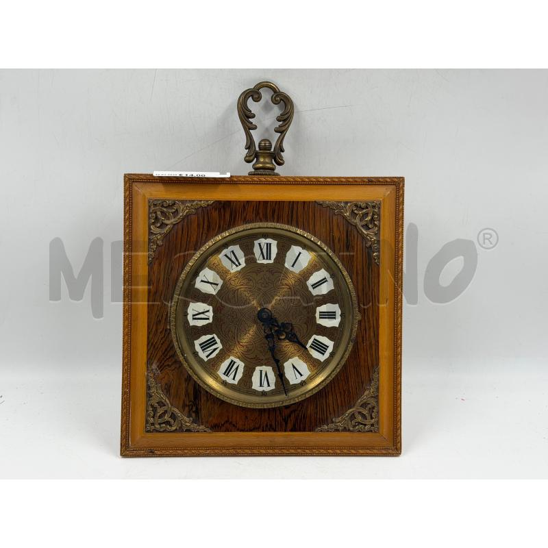 OROLOGIO DA PARETE LEGNO OTTONE | Mercatino dell'Usato Torino via ceresole 1