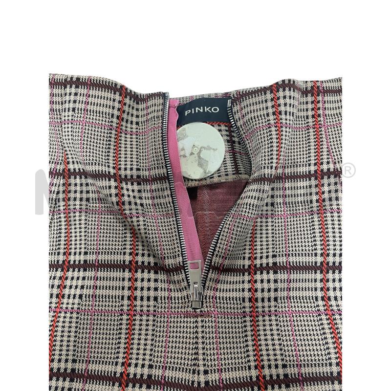 PANTALONE DONNA PINKO MARRONE QUADRI  | Mercatino dell'Usato Torino via ceresole 5