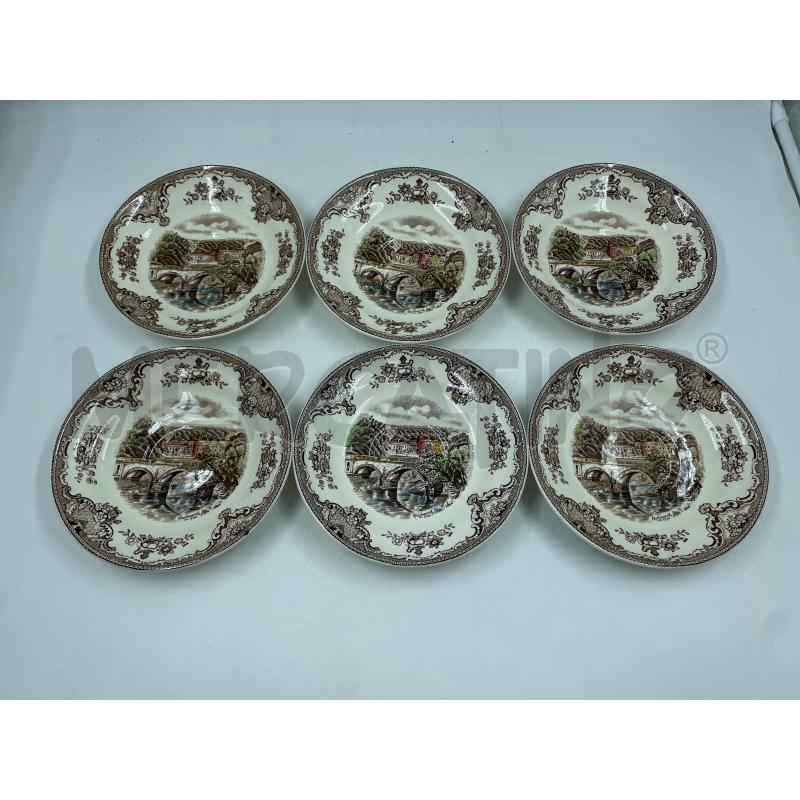 PIATTINI CERAMICA INGLESE JOHNSON BROS 6PZ.  | Mercatino dell'Usato Torino via ceresole 1
