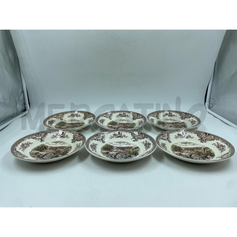 PIATTINI CERAMICA INGLESE JOHNSON BROS 6PZ.  | Mercatino dell'Usato Torino via ceresole 2