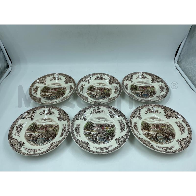 PIATTINI CERAMICA INGLESE JOHNSON BROS 6PZ.  | Mercatino dell'Usato Torino via ceresole 3