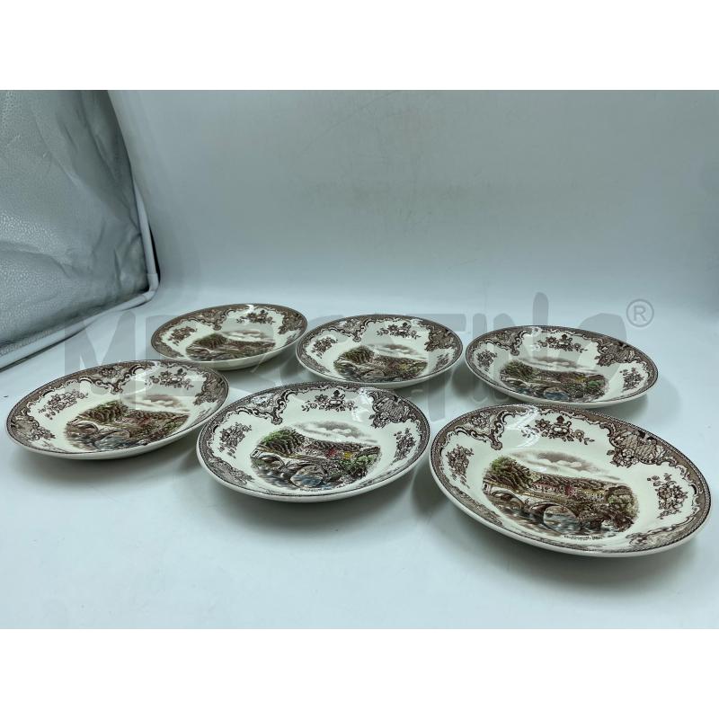 PIATTINI CERAMICA INGLESE JOHNSON BROS 6PZ.  | Mercatino dell'Usato Torino via ceresole 4