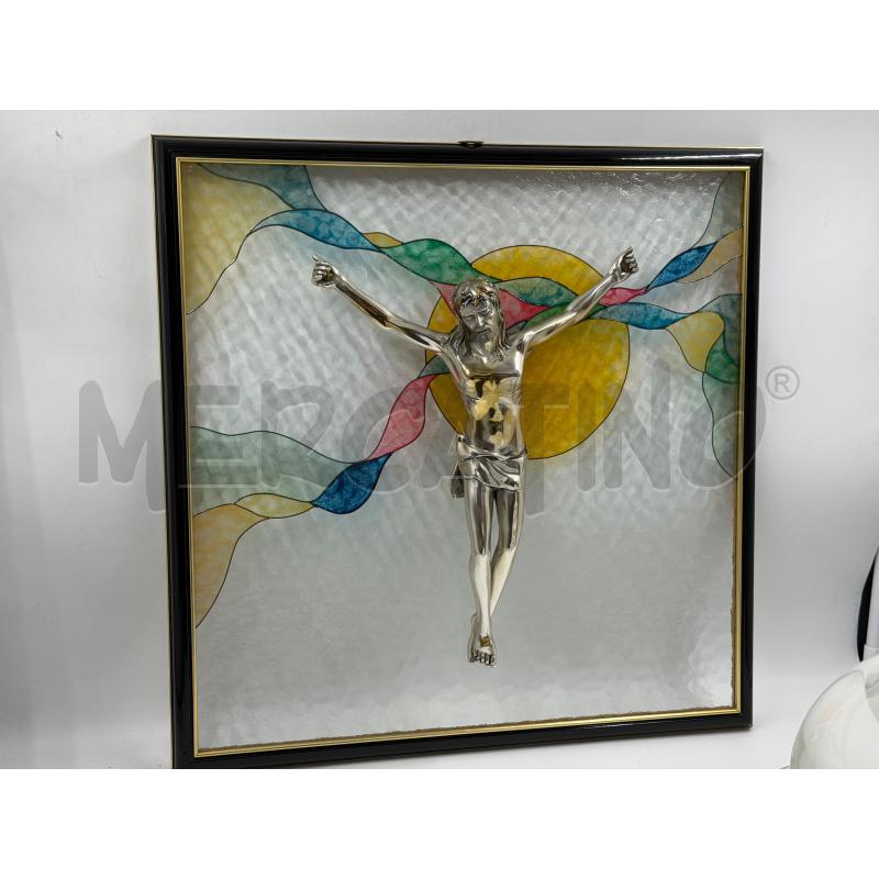 QUADRO IN VETRO CRISTO CROCIFISSO  | Mercatino dell'Usato Torino via ceresole 1
