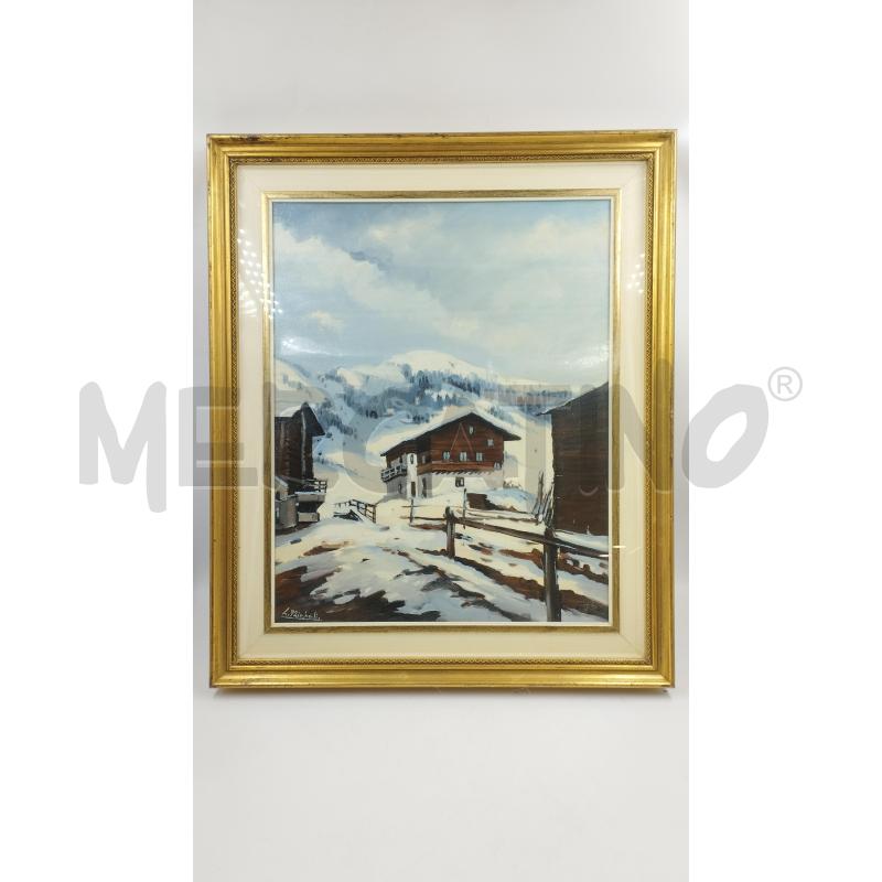 QUADRO PAESAGGIO INNEVATO F.TO L. MICHELI | Mercatino dell'Usato Torino via ceresole 1