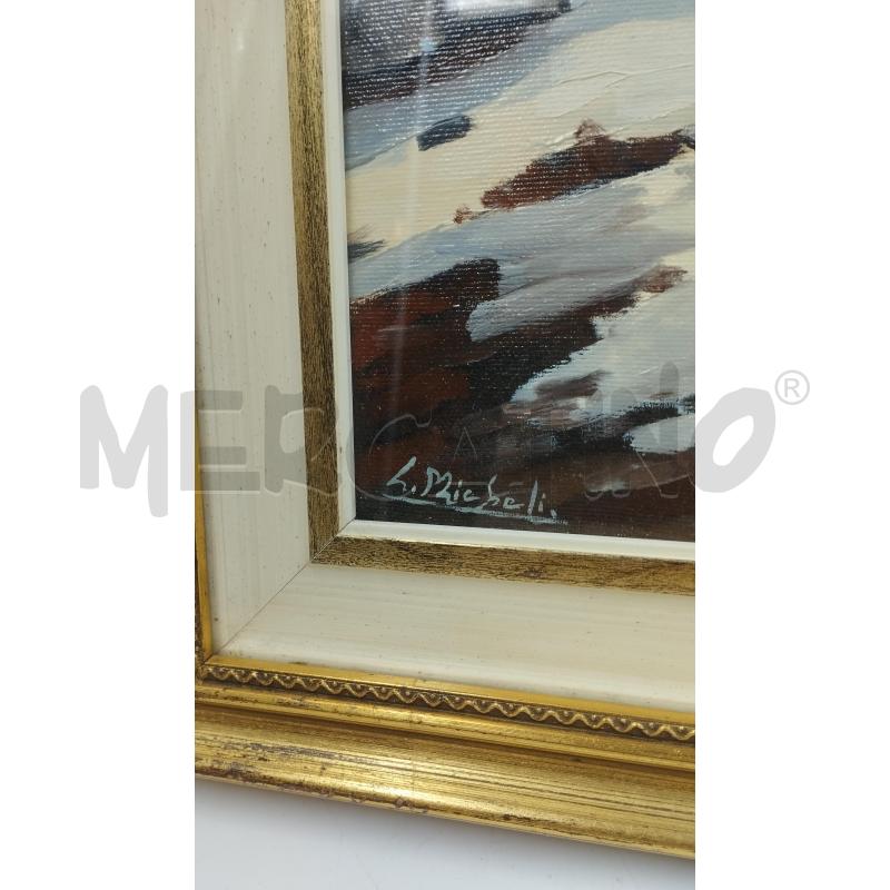 QUADRO PAESAGGIO INNEVATO F.TO L. MICHELI | Mercatino dell'Usato Torino via ceresole 2
