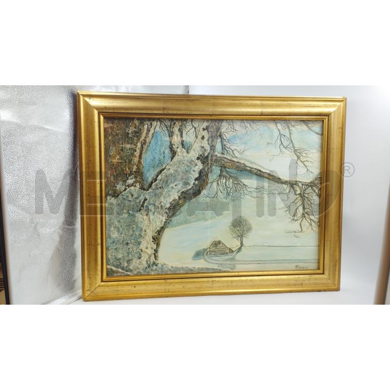 QUADRO PAESAGGIO INNEVATO IN RILIEVO | Mercatino dell'Usato Torino via ceresole 1