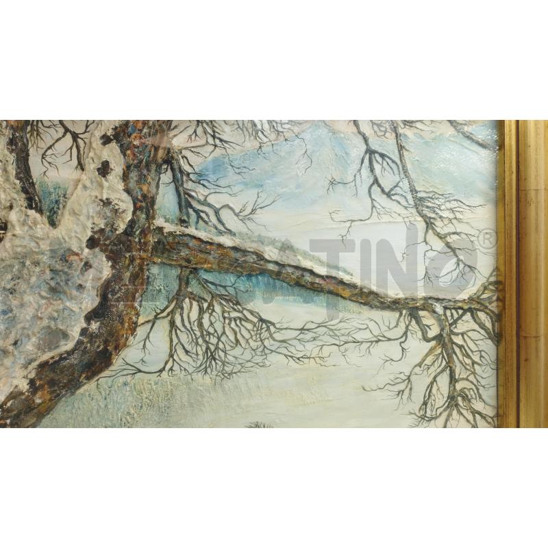 QUADRO PAESAGGIO INNEVATO IN RILIEVO | Mercatino dell'Usato Torino via ceresole 2