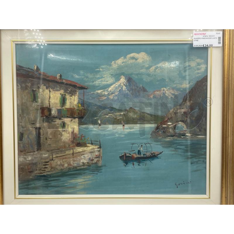 QUADRO PAESAGGIO LACUSTRE | Mercatino dell'Usato Torino via ceresole 5