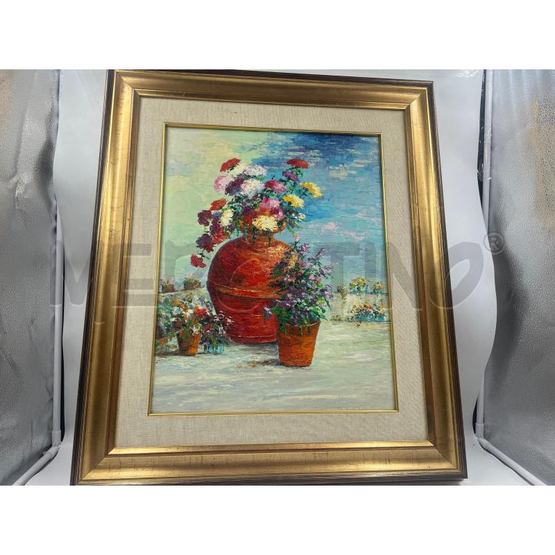 QUADRO VASO FIORI F.TO MENNI 1989 | Mercatino dell'Usato Torino via ceresole 1