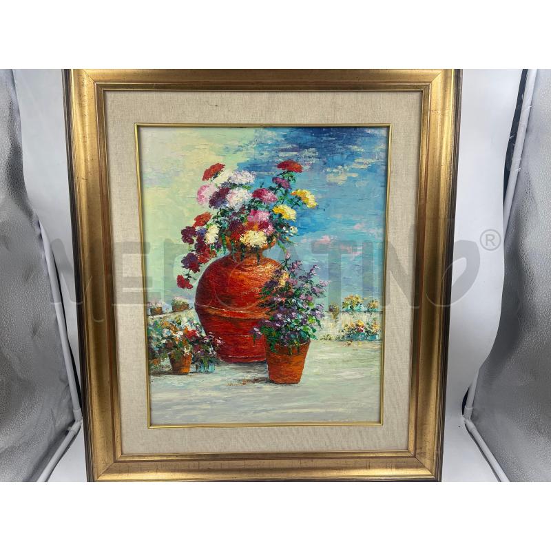 QUADRO VASO FIORI F.TO MENNI 1989 | Mercatino dell'Usato Torino via ceresole 2