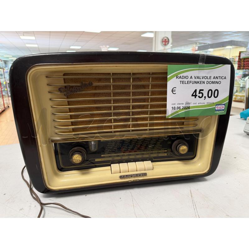 RADIO A VALVOLE ANTICA TELEFUNKEN DOMINO | Mercatino dell'Usato Torino via ceresole 1