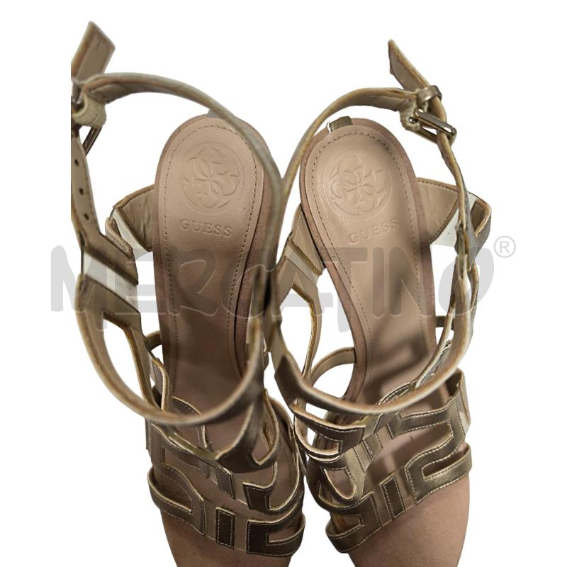 SANDALI DONNA GUESS ORO TRASPARENTE  | Mercatino dell'Usato Torino via ceresole 5