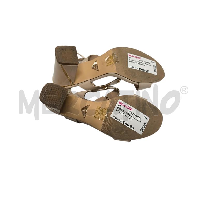SANDALI DONNA LAURA BIAGIOTTI BEIGE ORO  | Mercatino dell'Usato Torino via ceresole 4